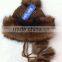 russian winter hat acrylic hat with fur ball