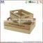vintage storage printed wooden boxes / wooden crate /wooden tray for fruits/vagetable, set of 3, paulownia