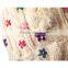Promotional customized comfortable top quality floral kintted baby winter hat wholesale