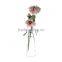 White and Transparent Glass Vase With Rope Decoration and Artificial Flower