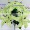 Free Sample H33cm Green Silk Flowers Tiger Lily Bush