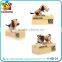 New design plastic diy eating money dog money box toys