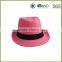 2015 Design for lady girls for baby pink fedora hats