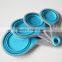 4-Piece Foldable Silicone Measuring Cups Set Of Kitchen Measuring Tools