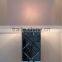 E27 top selling in Kuwait high quality gray mirror desk lamp with off-white rectangular fabric lamp shade for hotel decoration
