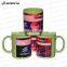 Sunmeta 2016 new sublimation mug, rainbow color patch sublimation mug(SKB07)