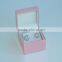 Luxury custom made pink jewelry boxes with sleeve and velvet lining