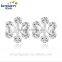 Website Hot Big High Quality Cute Zircon Flower Crystal Sterling Silver Earring Findings