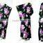 vintage thai retro HIPPIE BOHO HAWAII FLORAL Hibiscus print kimono MAXI DRESS PLUS SIZE kaftan gypsy NW