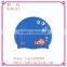 Children Kids Silicone Swim Swimming Cute Cap Hat Waterproof Fish Shark
