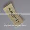 good border white satin woven label with side fold