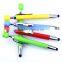 flower topper shapped ballpoint pen with touch screen tip