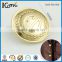 26mm shiny gold embossed logo garment accessories metal button for jean