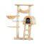 PawHut 100 cm Deep Cream Cat Tree Scratching Activity Center