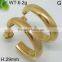 Newest Style Rolled Shape Gold Earring for Women