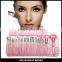 PRO 24-piece Pink makeup brush set with roll bag