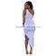 Bonvatt Women Backless High Stretch Fitness Mini Dress Long Zipper Back Tight Dresses for Wholesale