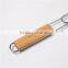 Chrome-plating Burger Steak Fish Vegetables Food Holder Barbecue BBQ Grill Basket for sale