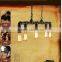 DIY metal pipe pendant light with metal pipe light fixture with 3/4" metal pipe elbow, tee, floor flange