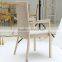 White leather cheap waiting room chair with comfotable back