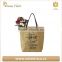 Brown washable papr bag custom printed reusable tote shopping bag