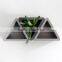 Triangle shape plain concrete interior waterproof bare concrete flower pot