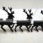 Reindeer Sleigh design standing metal and glass Candle Holder