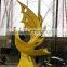 Hot products gold color phenix stainless steel garden sculptures decoration