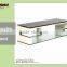 simple cabinet glass modern lcd wooden TV stand