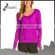 Stretch viscose nylon long sleeve fitness shirt