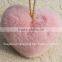 CX-A-02 Genuine Rabbit Fur Pendant Keyring ~ MIXED COLOUR