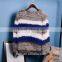 Multifunctional Women Genuine Knitted Coat Rabbit Fur Jackets Natural Winter Fashionable