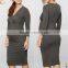 Office Maternity Clothing v Neck Dress