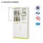Modern and Hot Luoyang 2 glass doors office metal filing cabinet with shelf and Drawers