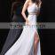 A-line One Shoulder Watteau Train Party dress Floor-length prom gown P030