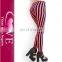 mature women wear slim stripe leggings for women's pants