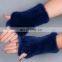 Winter knitted mink fur women gloves for girls wholesale