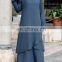 Hot sale Asymmetrical Layered Women Long Sleeves Muslim long Maxi Dress