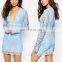 Designer bodycon dress design deep V neck ladies western dress designs photo with lace sleeve