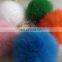 Colorful and cute real rabbit fur pom pom ball keyrings