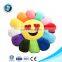 OEM Soft Plush Emoji Cushion Flower Shape Throw Pillow Promotion Gift Smiley Emoji Pillow Kids Toy