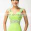 Grace Karin Wholesale Fashion Ladies Sleeveless Chiffon Green Beaded Long Evening Dress CL4446-2