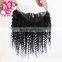 Wholesale Unprocessed Virgin Brazilian Kinky Curly Hair 360 Lace Frontal Closure Curly Kinky Hair Weave with baby hair