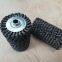 Hex-pipe twisted wire wheel brush roll 125mm diameter