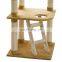 Wholesale Natural Outdoor Modern Designer Custom Brown Wood Wooden Large Cat Tower Tree Cat Furniture Condo
