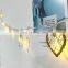 10L Led Gold Glitter Heart Night Strip Light With Bead Home Decor Ceiling Lights Indoor Valentine's Day Decoration Lighting