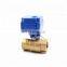 mini electric 1/2inch 3/4inch and 1 inch actuator l ball valve with manual override function for smart use