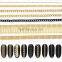 Flat Shape Metal Nail Chain Gold Black Decorations Snake Chain Bone DIY 3D Vintage Nail Art Rhinestones Accessories