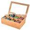 Useful vintage chest empty wooden gift storage tea box