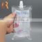 Custom printed clear drink reusable food spout pouch plastic liquid stand up pouch with spout